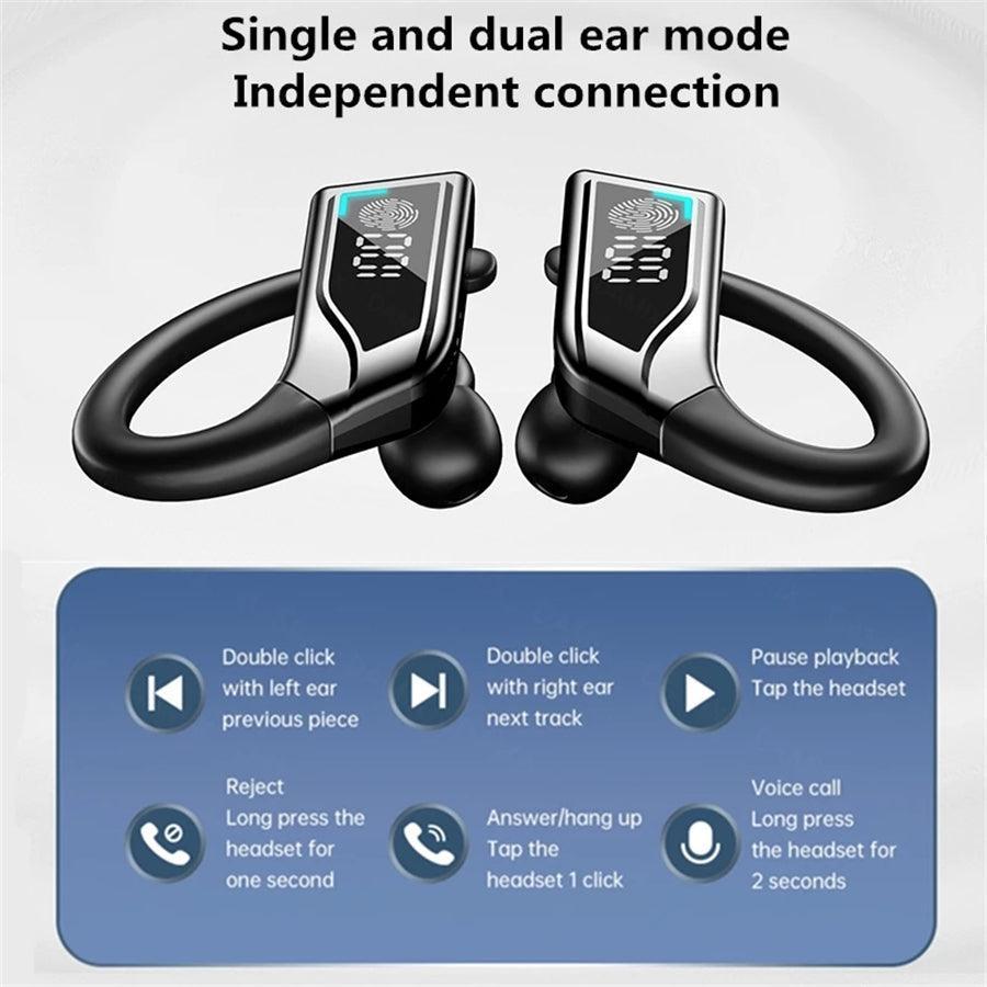 5.2 Bluetooth 9D Stereo Sports Earbuds - HealtfuLifestlye