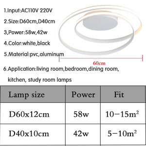 Hot Sale Modern LED Ceiling Lights For Living Room Bedroom Dining Room Luminaires White&amp;Black Ceiling Lamps Fixtures AC110V 220V - HealtfuLifestlye
