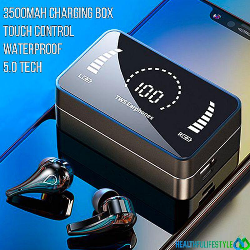 Touch-Waterproof Digital Sports Earbuds - HealtfuLifestlye